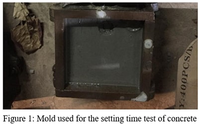 mold used for the setting time test of concrete